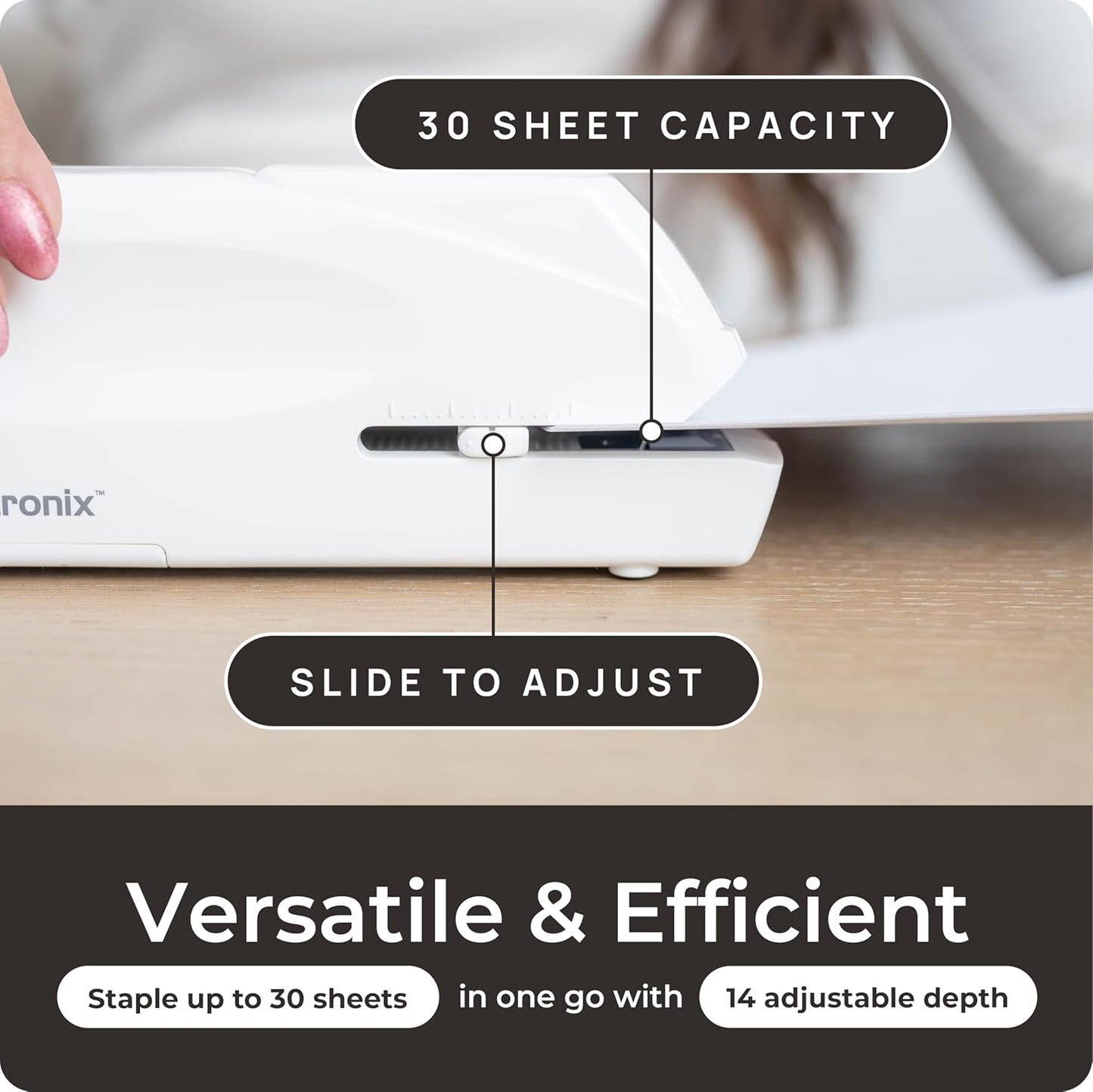 EcoElectronix Portable Automatic Electric Stapler Pro